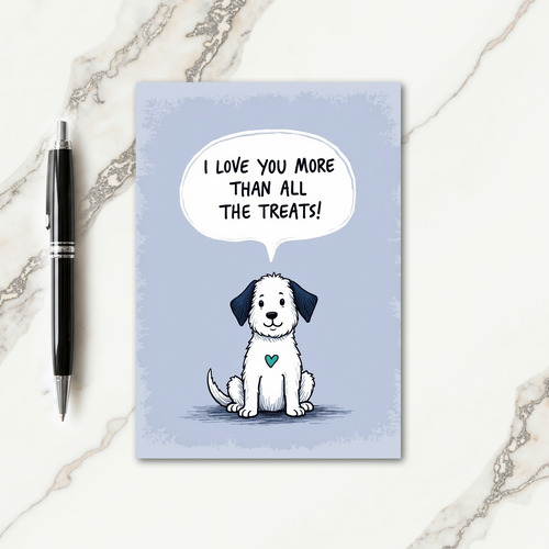 Sweet Fathers Day Dog Treat Card