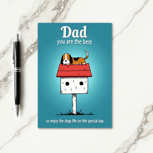 Sweet Fathers Day Doghouse Card