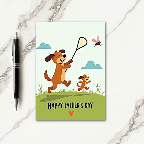 Sweet Fathers Day Dogs Card