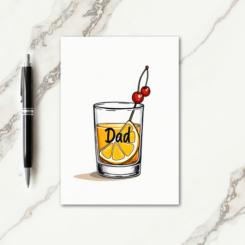 Sweet Fathers Day Drink Card