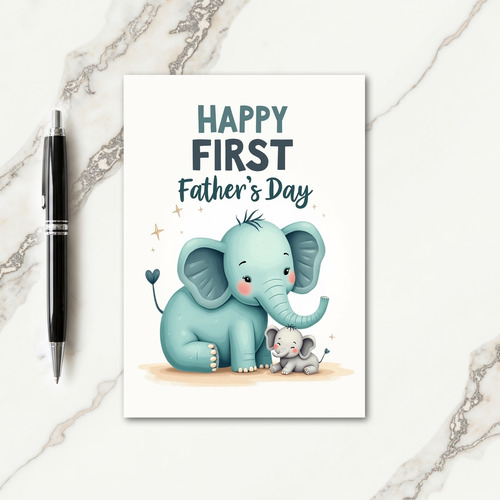 Sweet Fathers Day Elephant Card