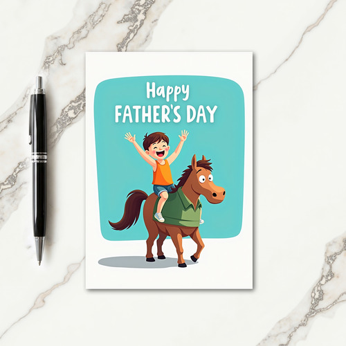 Sweet Fathers Day Equine Friend Card