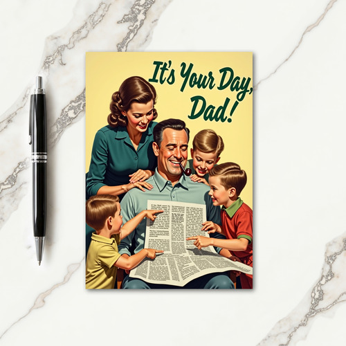 Sweet Fathers Day Family Art Card
