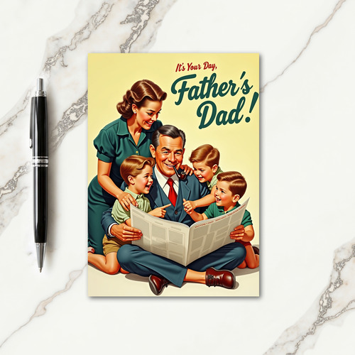 Sweet Fathers Day Family Time Card