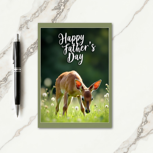 Sweet Fathers Day Fawn Card