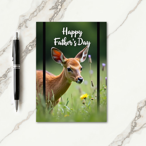 Sweet Fathers Day Fawn Meadow Card
