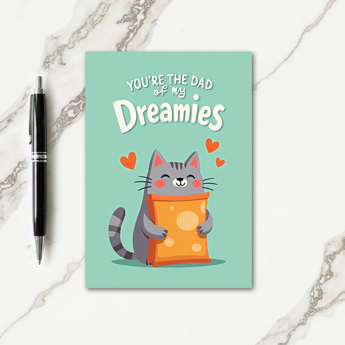 Sweet Fathers Day Feline Hug Card