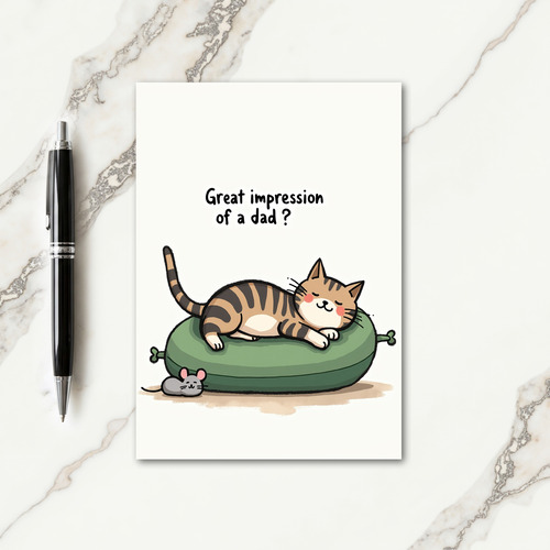 Sweet Fathers Day Feline Nap Card