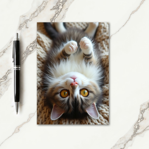 Sweet Fathers Day Feline Pose Card