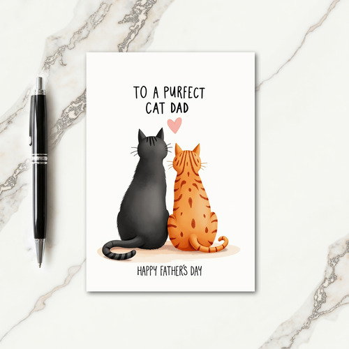Sweet Fathers Day Felines Card