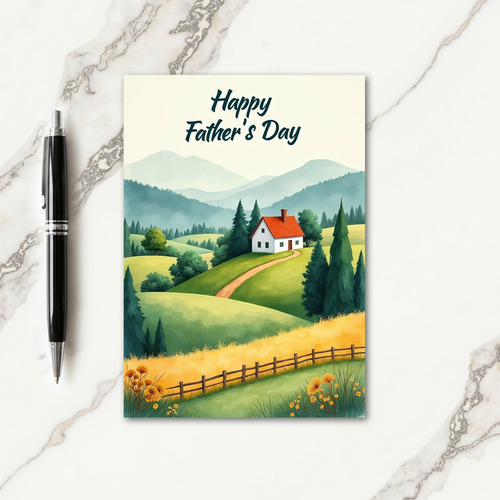 Sweet Fathers Day Field View Card