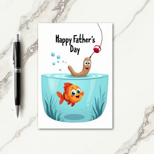 Sweet Fathers Day Fishbowl Card