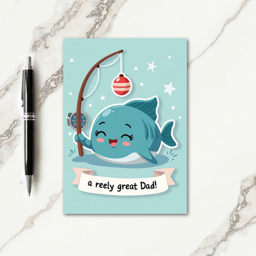 Sweet Fathers Day Fishing Card