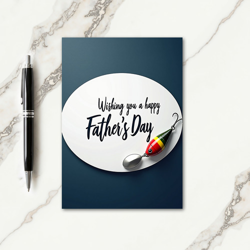 Sweet Fathers Day Fishing Hook Card