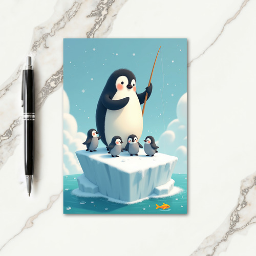 Sweet Fathers Day Fishing Lesson Card