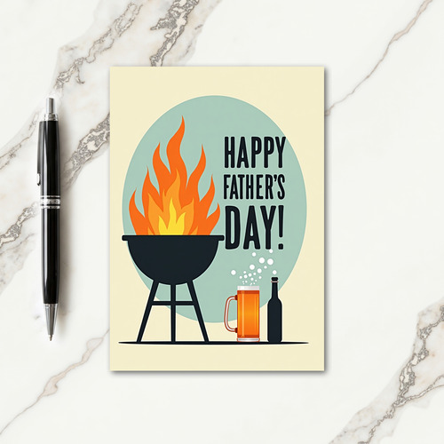 Sweet Fathers Day Flames Card