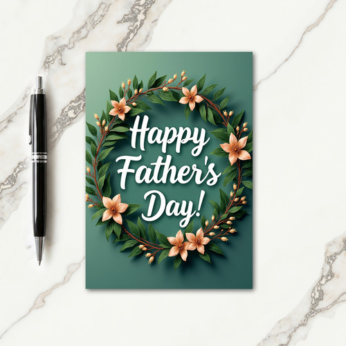 Sweet Fathers Day Floral Card
