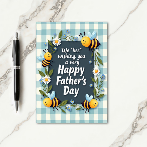 Sweet Fathers Day Floral Insect Card