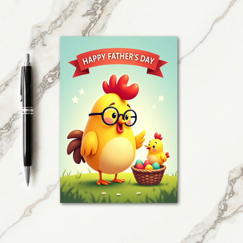 Sweet Fathers Day Fowl Card