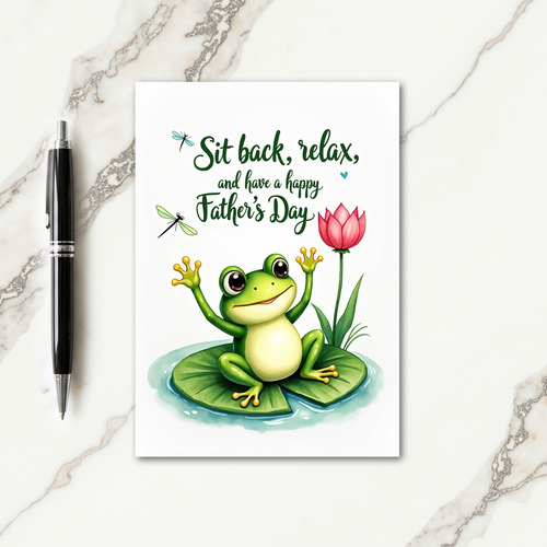 Sweet Fathers Day Frog Card