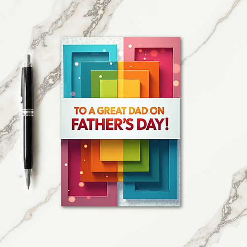 Sweet Fathers Day Geometry Card