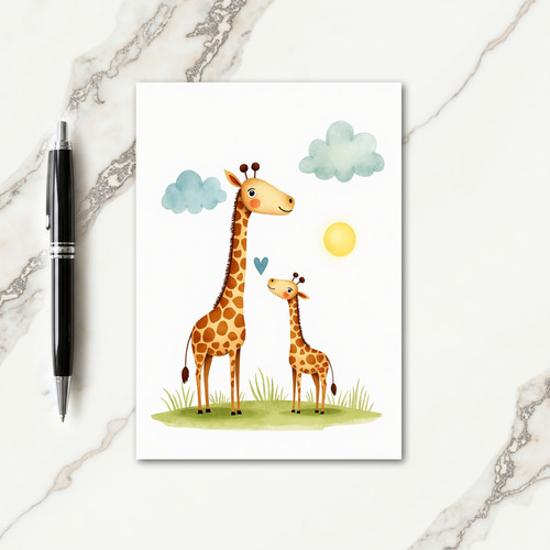 Sweet Fathers Day Giraffe Card