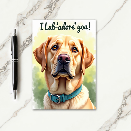 Sweet Fathers Day Golden Fur Card