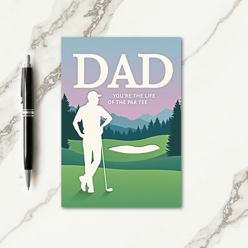 Sweet Fathers Day Golf Card