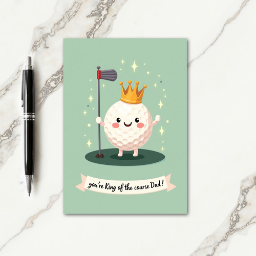 Sweet Fathers Day Golf King Card