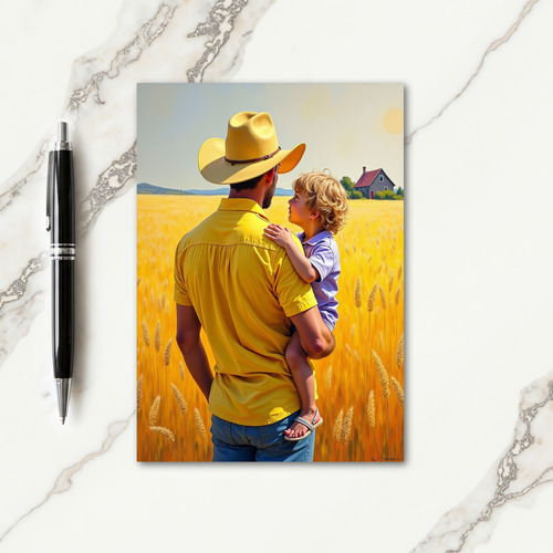 Sweet Fathers Day Grain Field Card
