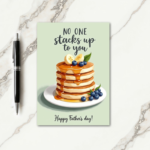 Sweet Fathers Day Griddle Cakes Card