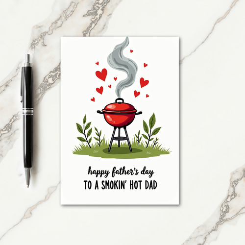 Sweet Fathers Day Grill Smoke Card