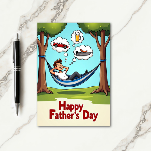 Sweet Fathers Day Hammock Card