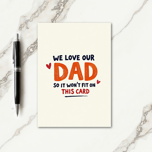 Sweet Fathers Day Hand Lettered Card