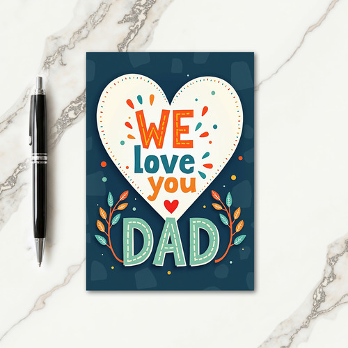 Sweet Fathers Day Heart Card
