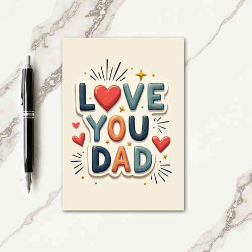 Sweet Fathers Day Heart Graphic Card