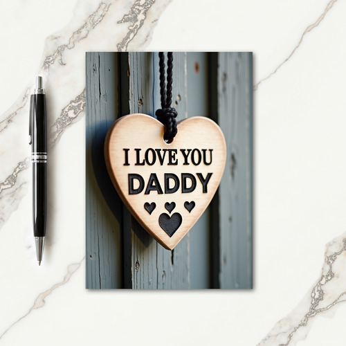 Sweet Fathers Day Heart Plaque Card