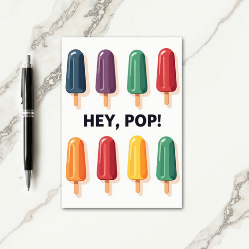 Sweet Fathers Day Ice Pop Card