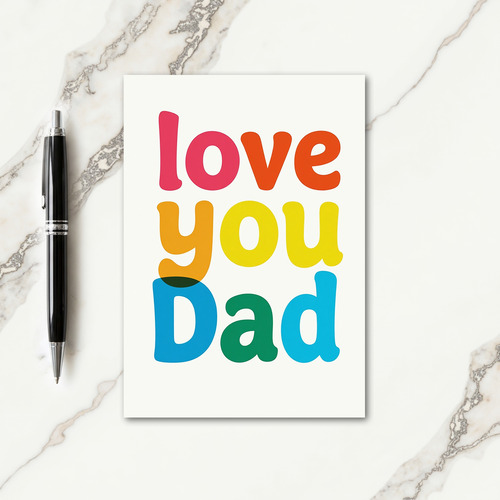 Sweet Fathers Day Illustration Card