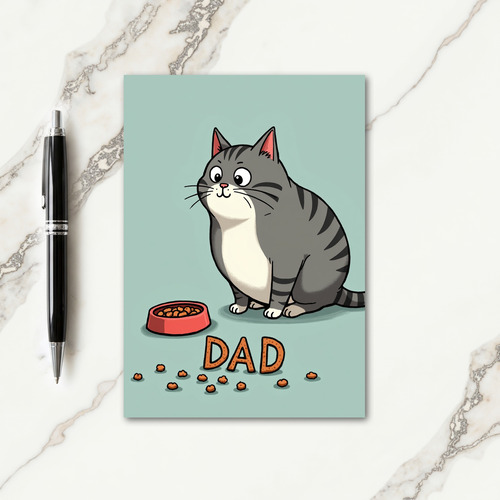 Sweet Fathers Day Kitty Cat Card