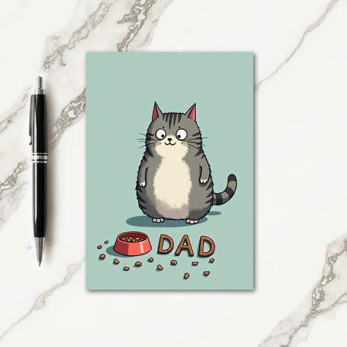 Sweet Fathers Day Kitty Treat Card