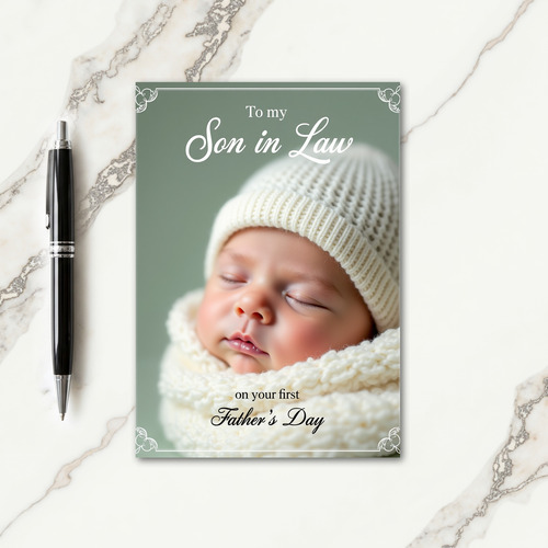 Sweet Fathers Day Knit Baby Card