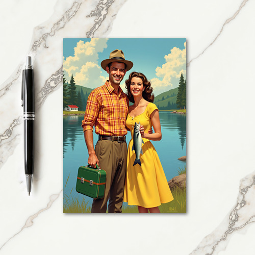 Sweet Fathers Day Lake Scene Card