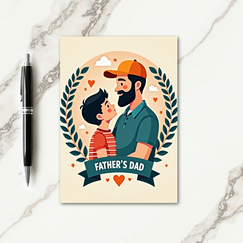 Sweet Fathers Day Laurel Card