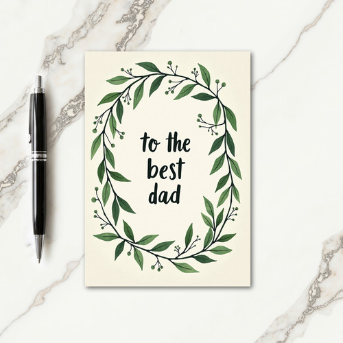 Sweet Fathers Day Leafy Frame Card