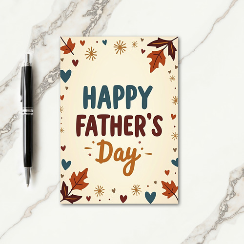 Sweet Fathers Day Leaves Card