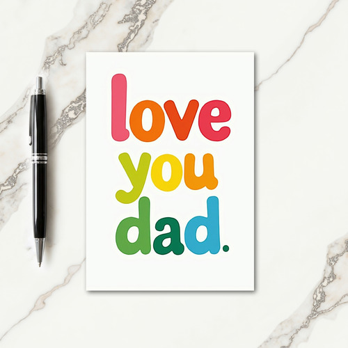 Sweet Fathers Day Letters Card