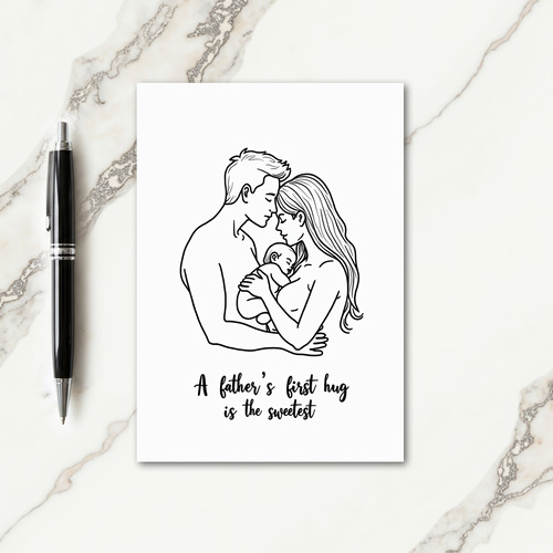 Sweet Fathers Day Line Art Card