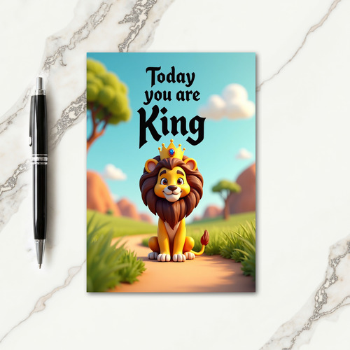 Sweet Fathers Day Lion Cub Card
