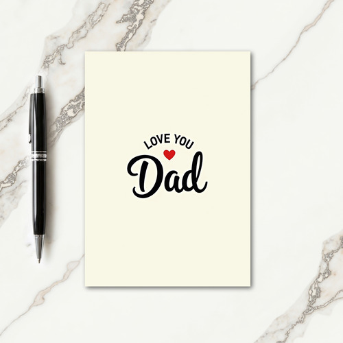 Sweet Fathers Day Love You Dad Card